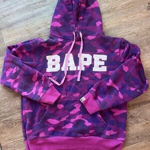 Bape Vibrant Pink and Purple Hoodie